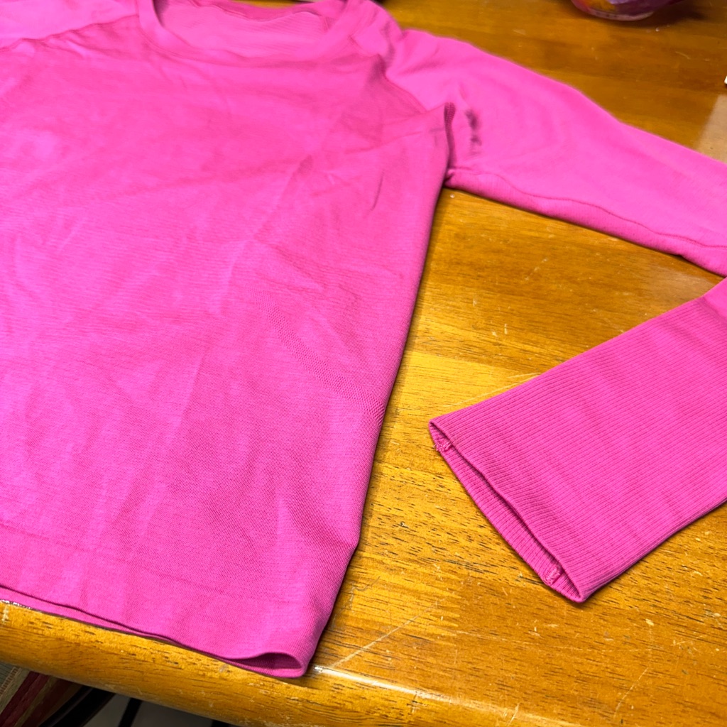 Lululemon Swiftly Ls Race Length Sonic Pink Size 10